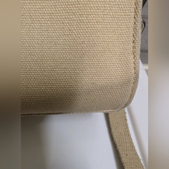 Brandon Blackwood ESR End Systemic Racism Canvas Tan Crossbody Mini Tote Bag - Picture 13 of 13